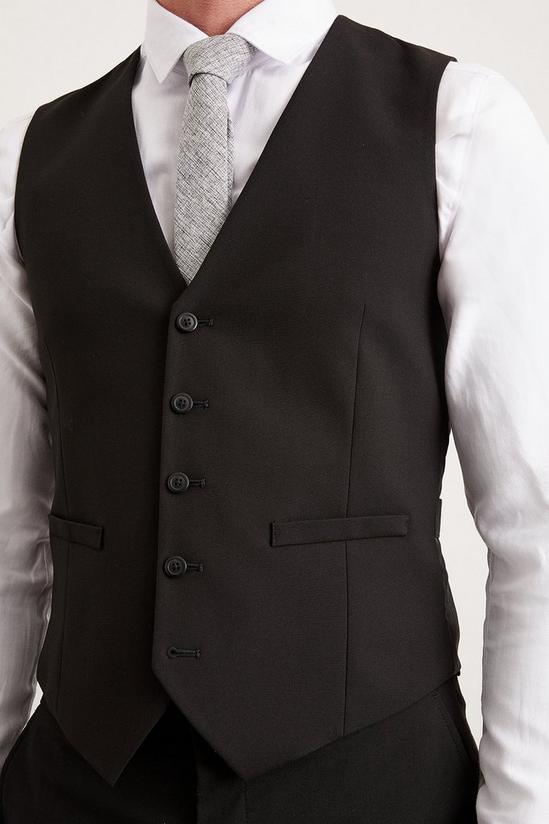 Burton Slim Fit Black Essential Waistcoat 6