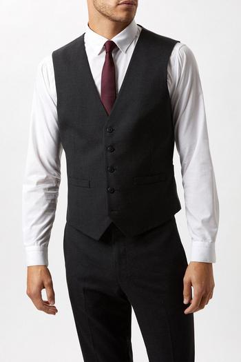 Related Product Tailored Fit Charcoal Essential Suit Waistcoat