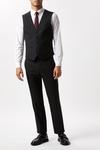 Burton Tailored Fit Charcoal Essential Suit Waistcoat thumbnail 2