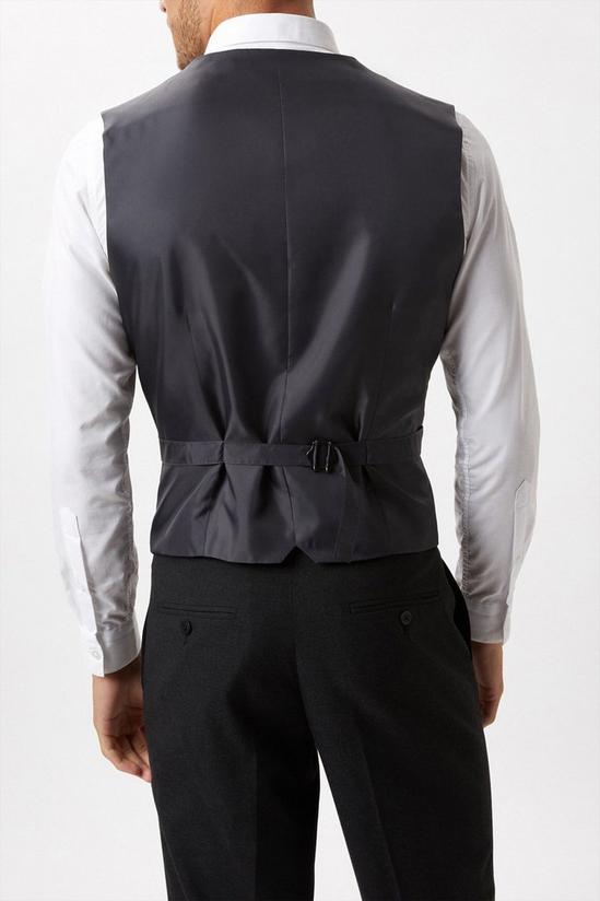 Burton Tailored Fit Charcoal Essential Suit Waistcoat 3