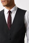 Burton Tailored Fit Charcoal Essential Suit Waistcoat thumbnail 4