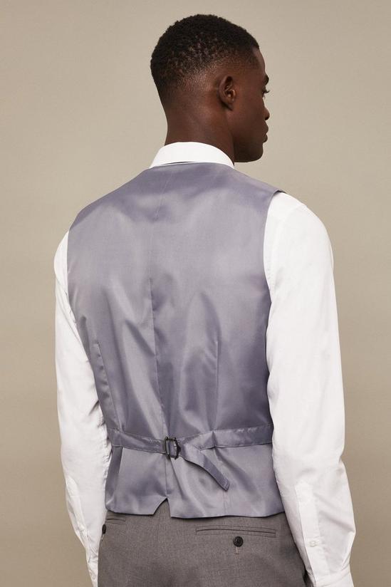 Burton Tailored Fit Light Grey Essential Suit Waistcoat 3