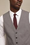 Burton Tailored Fit Light Grey Essential Suit Waistcoat thumbnail 6