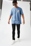 Burton Relaxed Fit Blue Kyoto Graphic T-shirt thumbnail 2