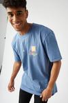Burton Relaxed Fit Blue Kyoto Graphic T-shirt thumbnail 3