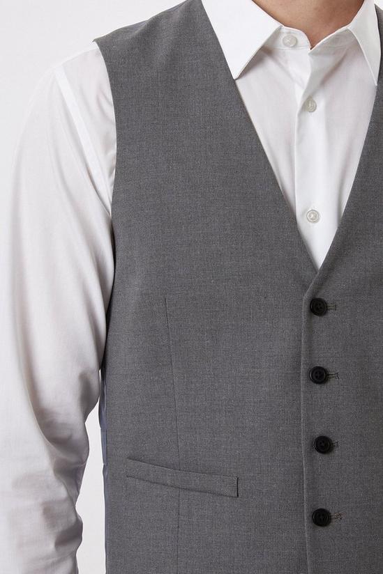 Burton Slim Fit Light Grey Essential Waistcoat 6