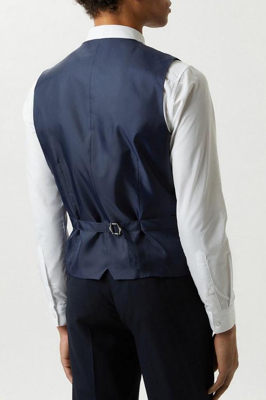 Burton Slim Fit Navy Essential Waistcoat 3