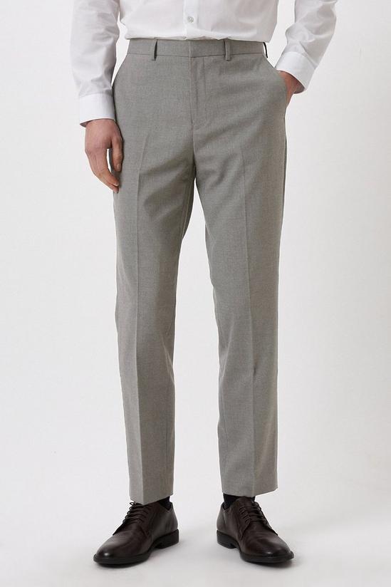 Burton Slim Fit Light Grey Essential Suit Trousers 1