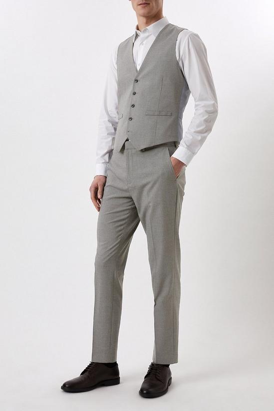Burton Slim Fit Light Grey Essential Suit Trousers 2