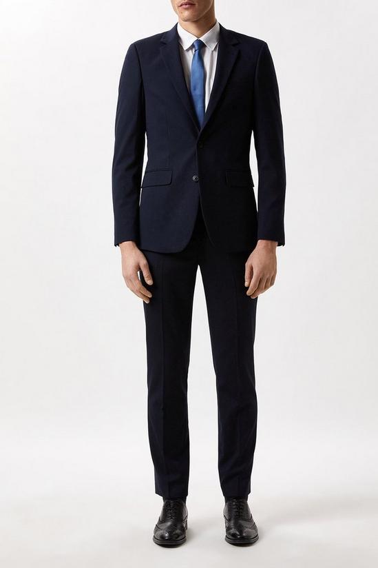 Burton Tailored Fit Navy Essential Suit Trousers 2