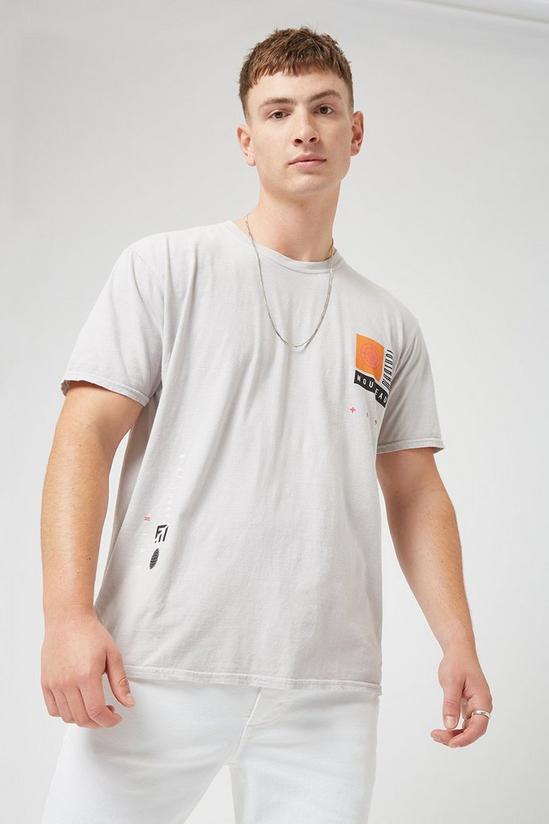 Burton Grey Global Front And Back Graphic T-shirt 1