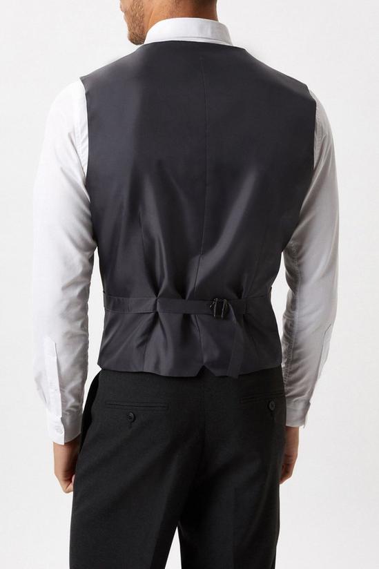 Burton Slim Fit Charcoal Essential Waistcoat 3
