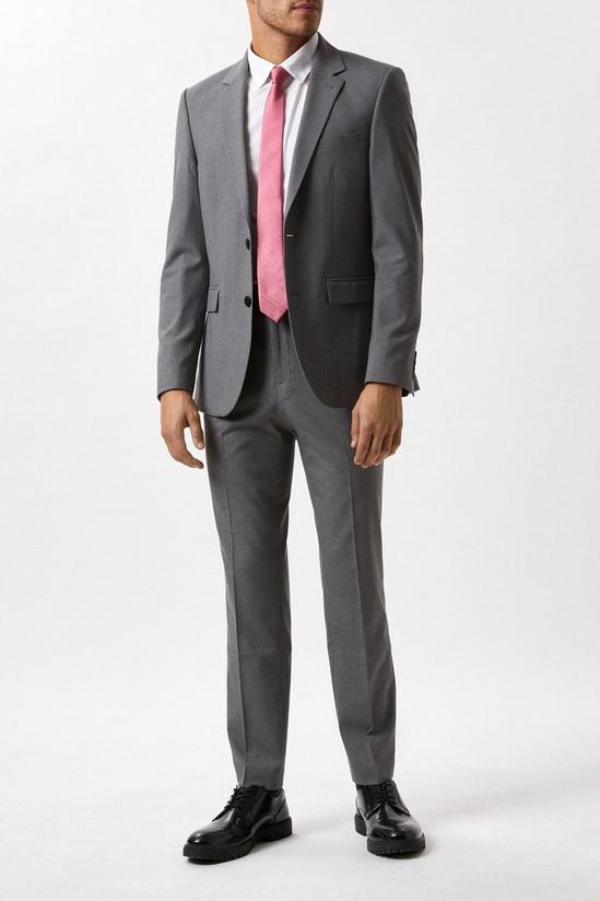 Burton Slim Fit Light Grey Essential Suit Jacket 1