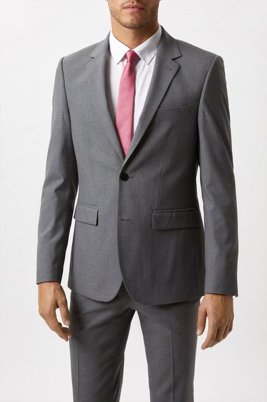 Burton Slim Fit Light Grey Essential Suit Jacket 2