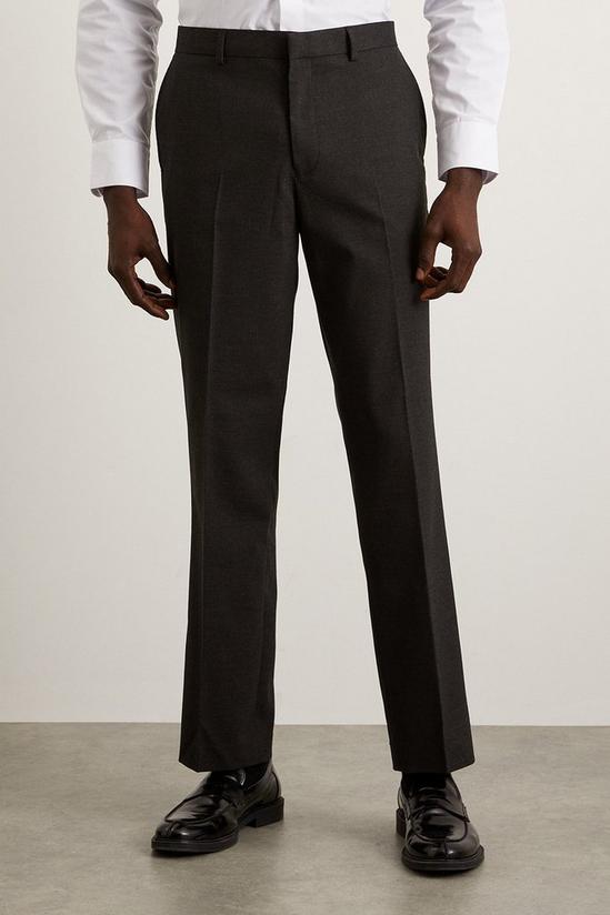 Burton Tailored Fit Charcoal Essential Suit Trousers 2
