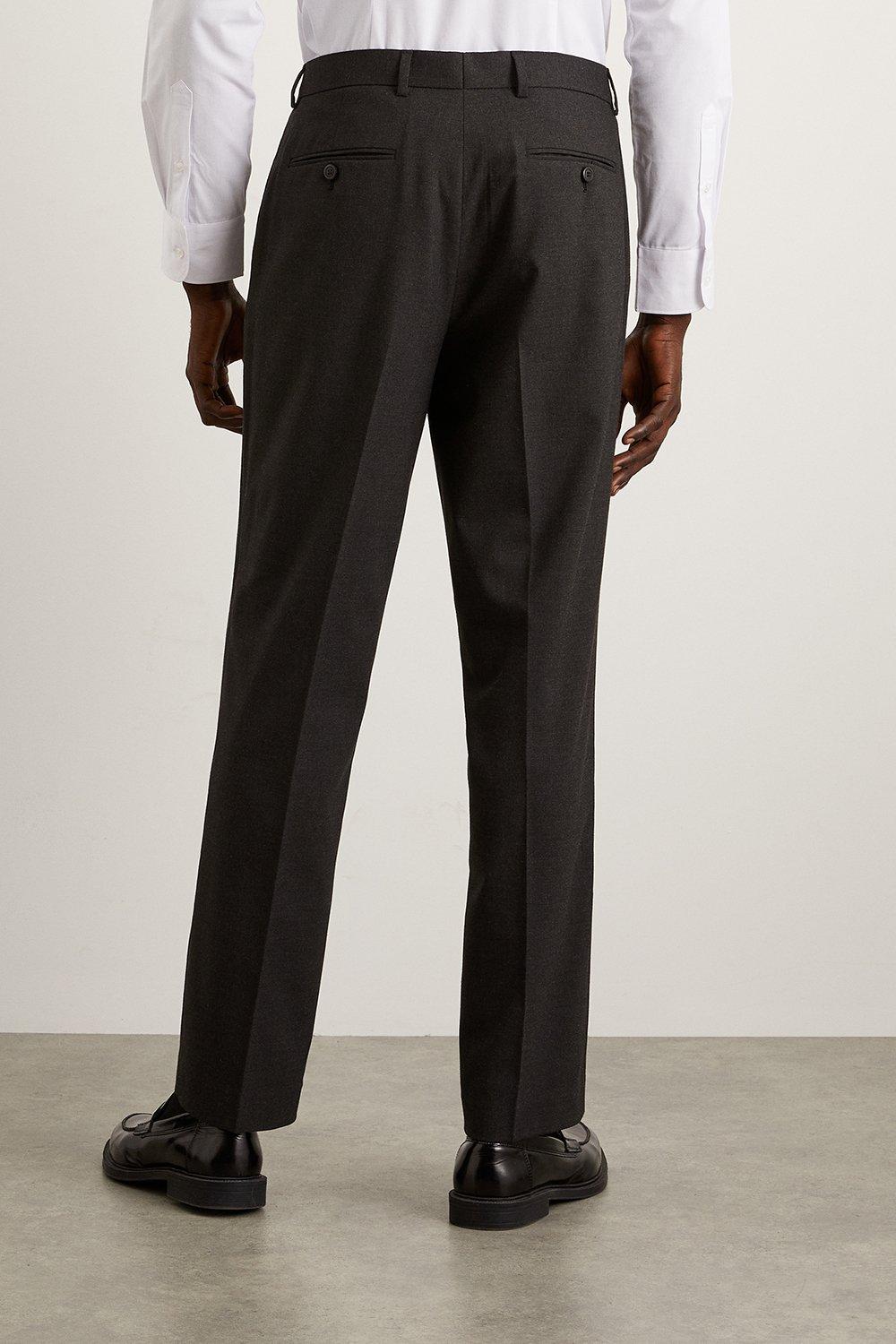 Suits, Tailored Fit Charcoal Essential Suit Trousers