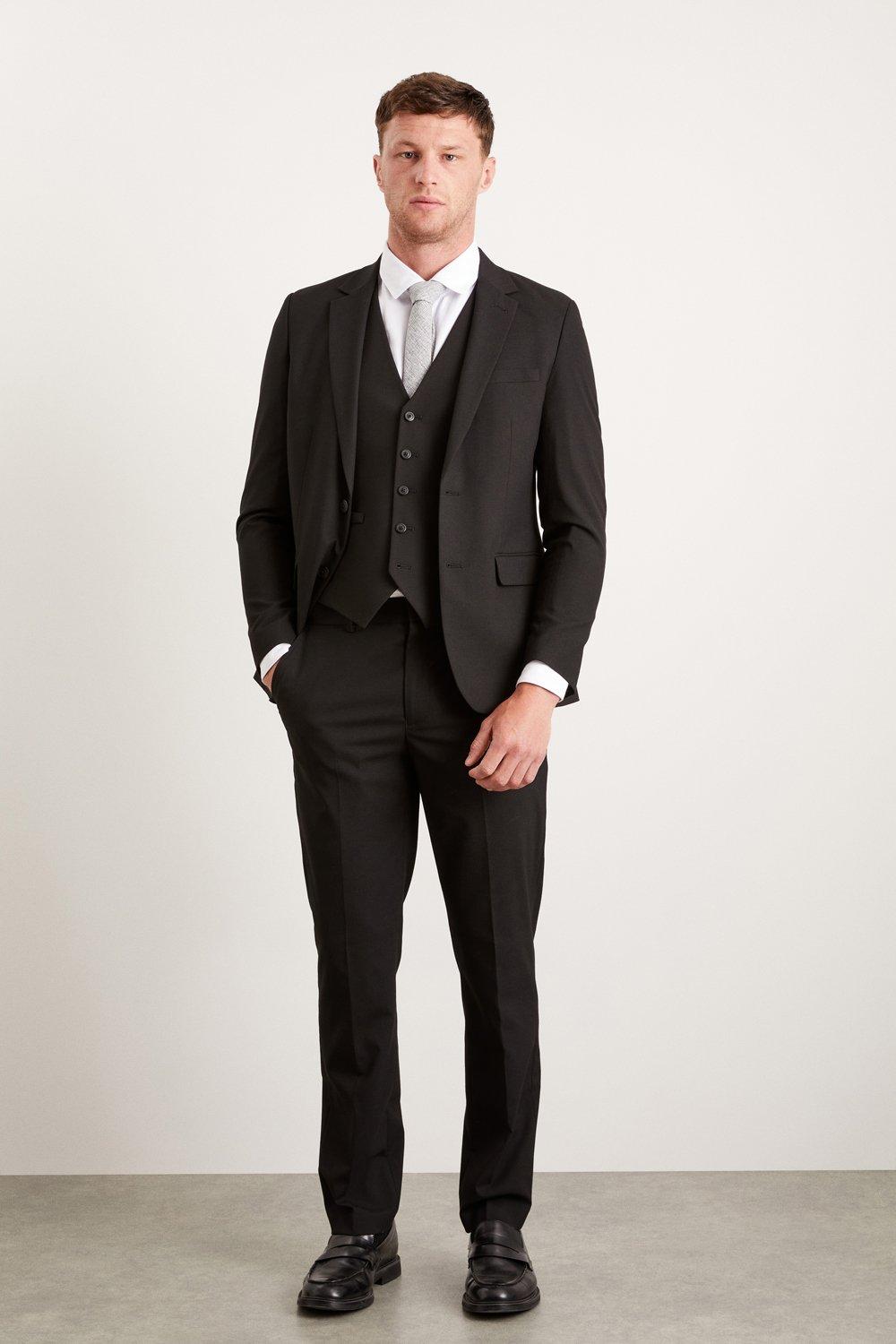 Suits, Slim Fit Black Essential Suit Jacket