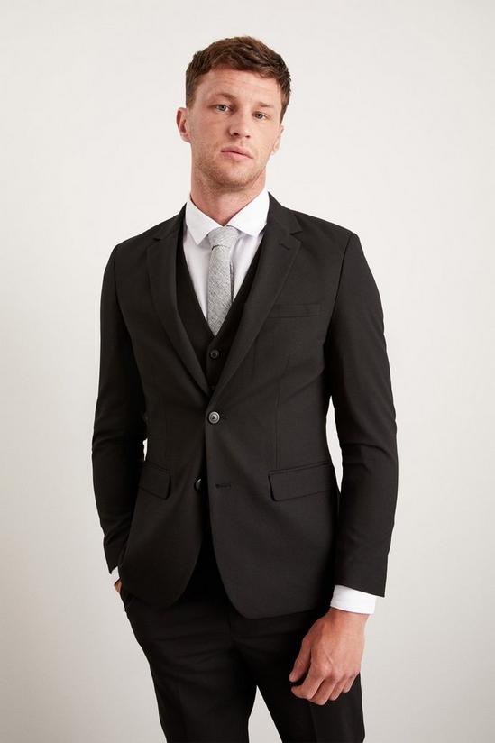 Burton Slim Fit Black Essential Suit Jacket 2