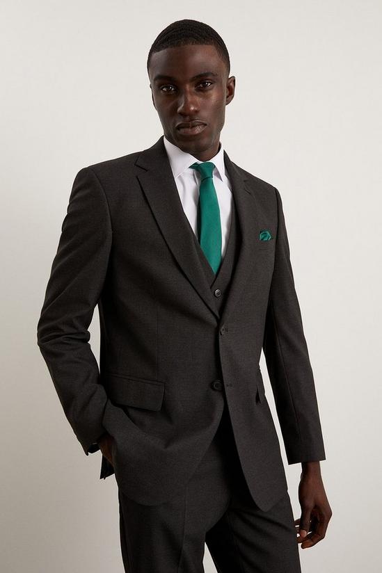 Burton Tailored Fit Charcoal Essential Suit Jacket 2