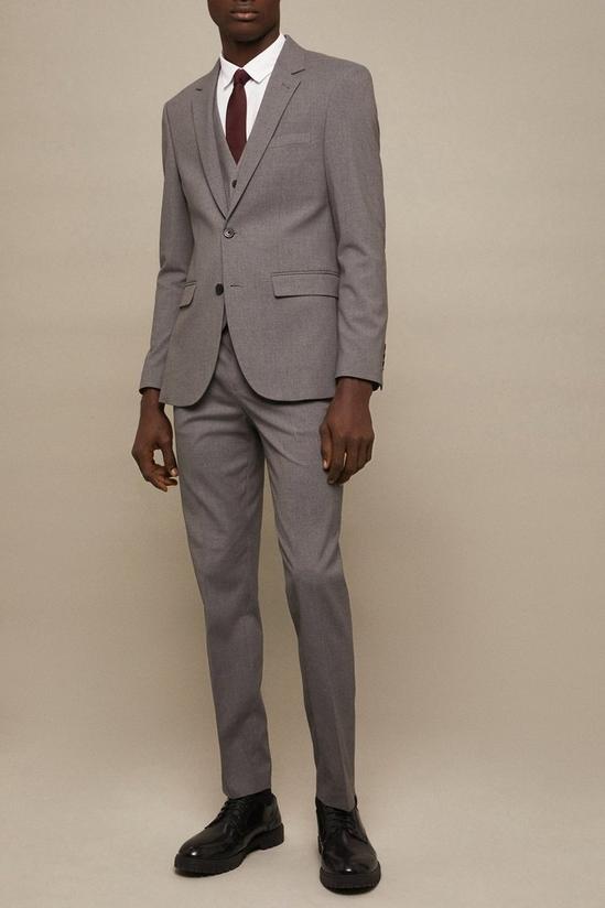 Burton Tailored Fit Light Grey Essential Suit Jacket 1