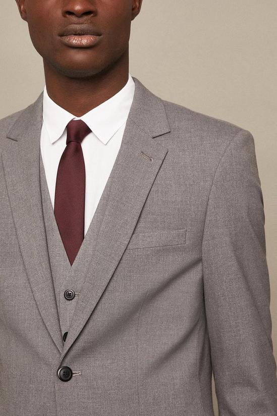 Burton Tailored Fit Light Grey Essential Suit Jacket 5