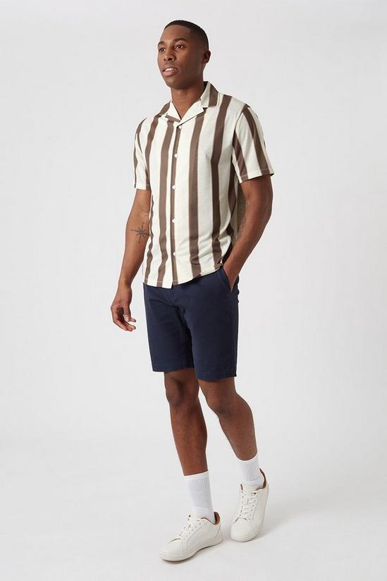 Burton Tan Wide Stripe Shirt 2
