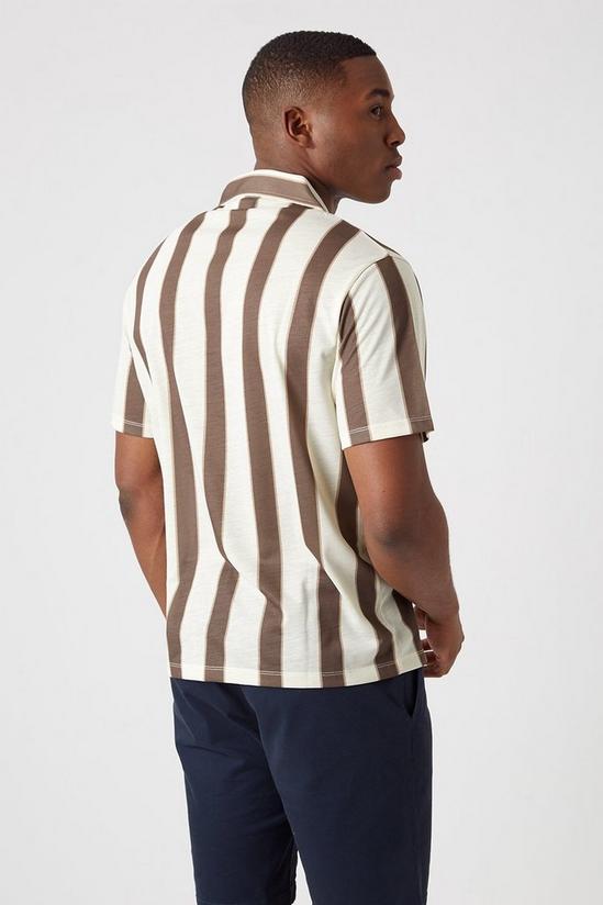 Burton Tan Wide Stripe Shirt 3