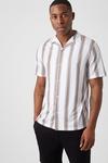 Burton White Multi Stripe Shirt thumbnail 1