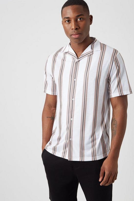 Burton White Multi Stripe Shirt 1