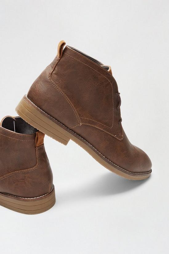 Burton Tan Leather Look Chukka Boots 3