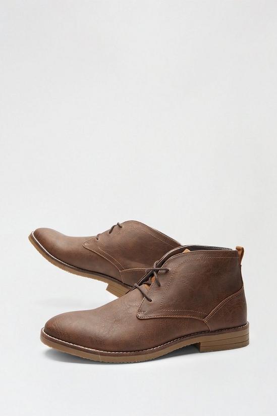 Burton Tan Leather Look Chukka Boots 4