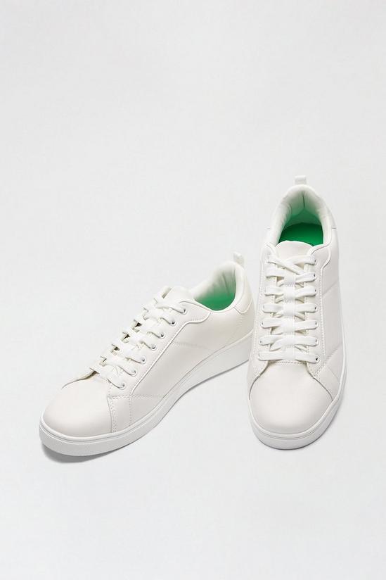 Burton White Leather Look Trainers 3
