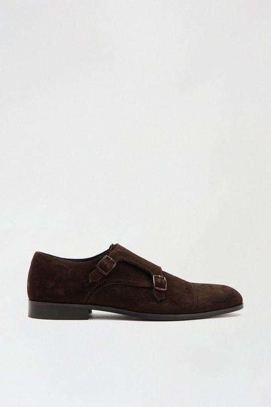 Burton 1904 Brown Suede Monk Shoes 1