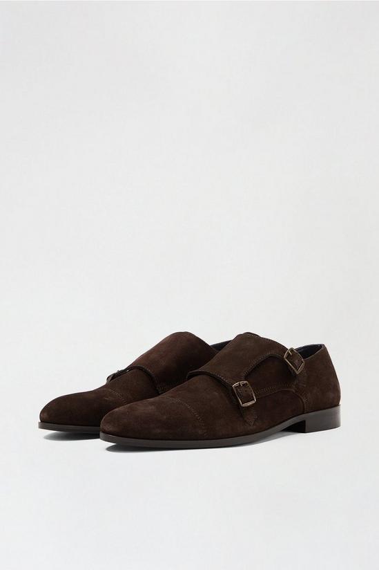 Burton 1904 Brown Suede Monk Shoes 2