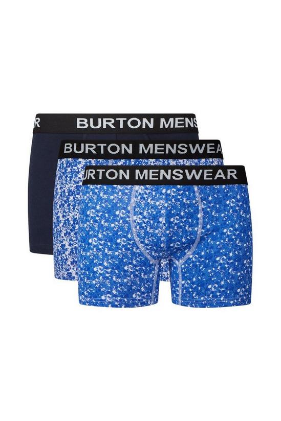 Burton 3 Pack Navy And White Tie Dye Trunks 1