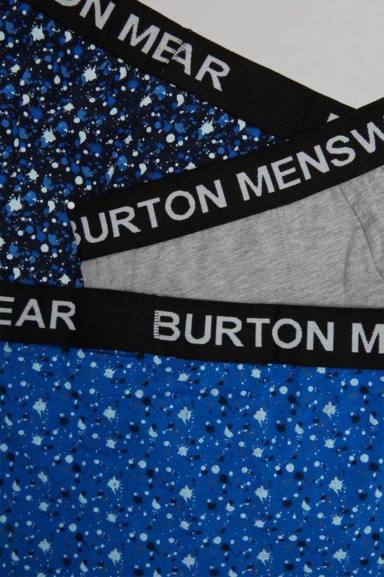 Burton 3 Pack Blue Paint Splats Trunks 2