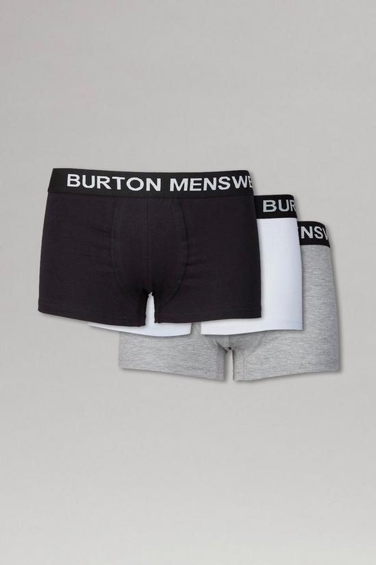 Burton 3 Pack Monochrome Plain Hipster Trunks 1