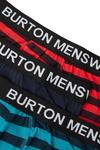 Burton 3 Pack Red And Green Bold Stripe Hipster Trunks thumbnail 2