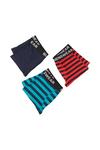 Burton 3 Pack Red And Green Bold Stripe Hipster Trunks thumbnail 3