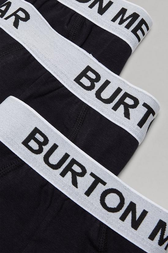 Burton 3 Pack Black Trunks With White Waistband 2
