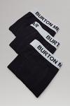 Burton 3 Pack Black Trunks With White Waistband thumbnail 3