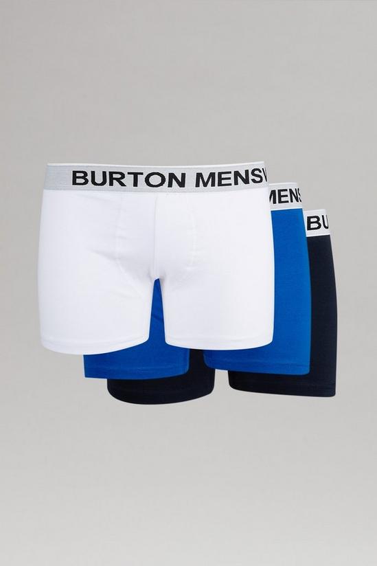 Burton 3 Pack Blue And Navy With Bright Waistband Trunks 1