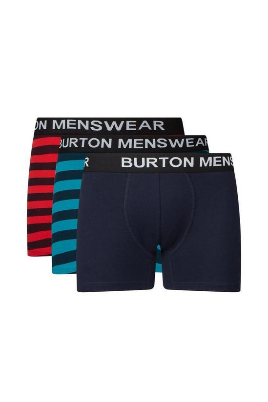 Burton 3 Pack Red And Green Bold Stripe Trunks 1