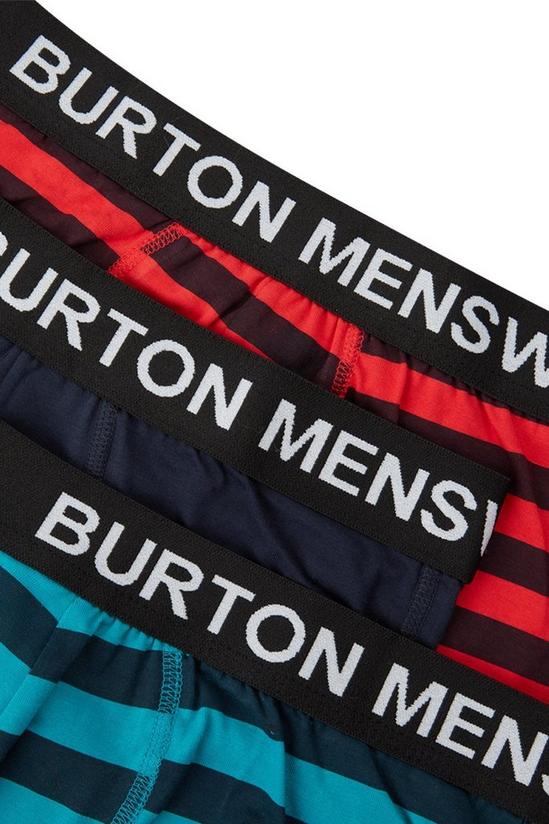 Burton 3 Pack Red And Green Bold Stripe Trunks 2