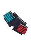 Burton 3 Pack Red And Green Bold Stripe Trunks thumbnail 3