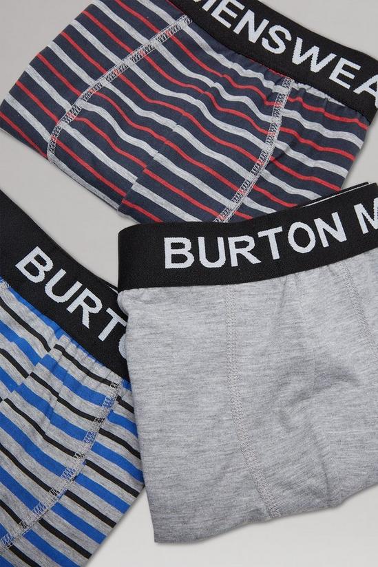 Burton 3 Pack Varied Stripe Hipster Trunks 3