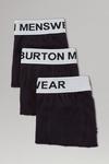 Burton 3 Pack Black Trunks With White Waistband Hipster thumbnail 3