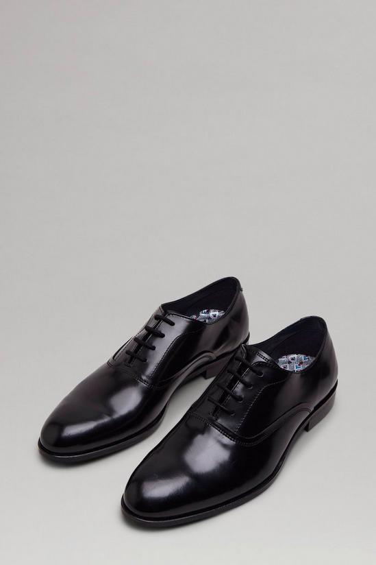 Burton 1904 Black Hi Shine Leather Oxford Shoes 2