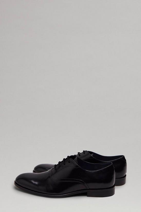 Burton 1904 Black Hi Shine Leather Oxford Shoes 3