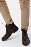 Burton Brown Leather Look Worker Boots thumbnail 1
